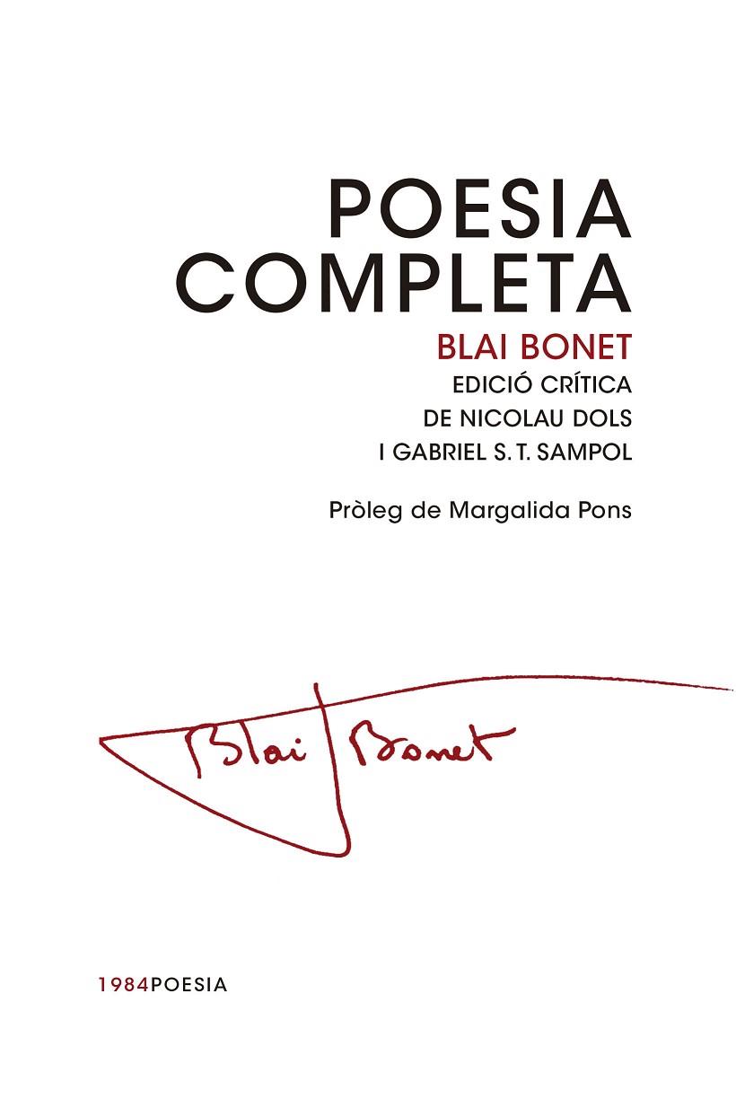POESIA COMPLETA | 9788415835462 | BONET, BLAI | Llibreria L'Illa - Llibreria Online de Mollet - Comprar llibres online