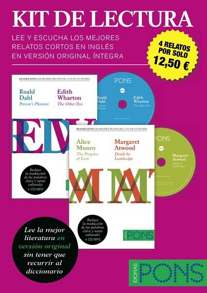 KIT DE LECTURA «READ & LISTEN» | 9788416057597 | DAHL, ROALD/WHARTON, EDITH/MUNRO, ALICE/ATWOOD, MARGARET | Llibreria L'Illa - Llibreria Online de Mollet - Comprar llibres online