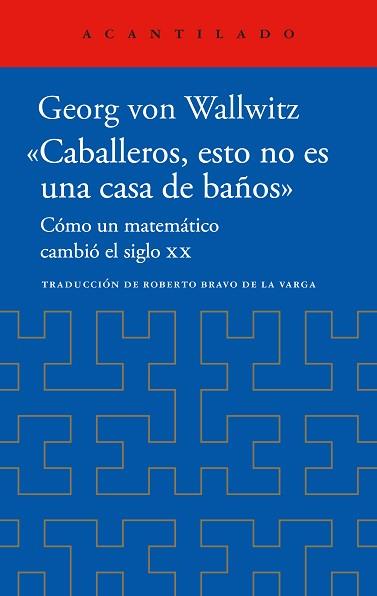 CABALLEROS ESTO NO ES UNA CASA DE BAÑOS | 9788419958518 | VON WALLWITZ, GEORG | Llibreria L'Illa - Llibreria Online de Mollet - Comprar llibres online