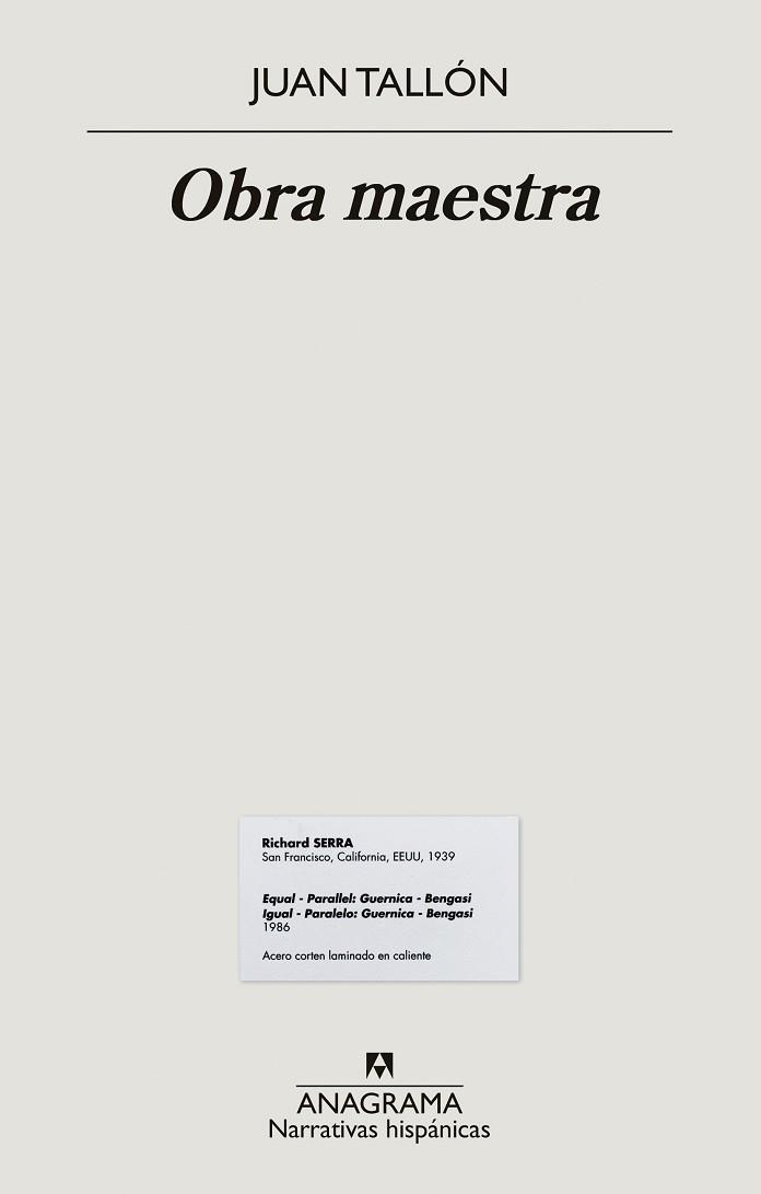 OBRA MAESTRA | 9788433999412 | TALLÓN, JUAN | Llibreria L'Illa - Llibreria Online de Mollet - Comprar llibres online