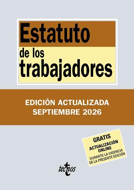 ESTATUTO DE LOS TRABAJADORES | 9788430994427 | EDITORIAL TECNOS | Llibreria L'Illa - Llibreria Online de Mollet - Comprar llibres online