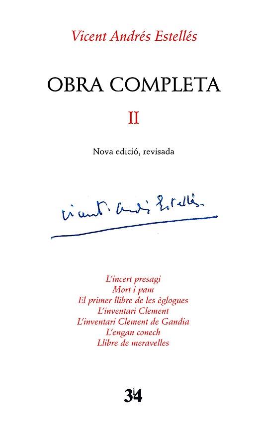 OBRA COMPLETA VOLUM 2 | 9788475029696 | ANDRÉS ESTELLÉS, VICENT | Llibreria L'Illa - Llibreria Online de Mollet - Comprar llibres online