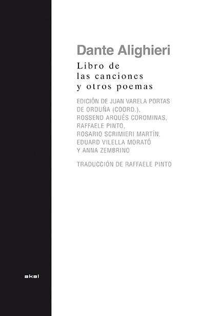 LIBRO DE LAS CANCIONES Y OTROS POEMAS, EL | 9788446039518 | ALIGHIERI, DANTE | Llibreria L'Illa - Llibreria Online de Mollet - Comprar llibres online