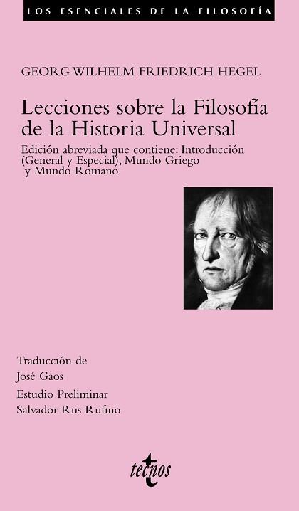 LECCIONES SOBRE LA FILOSOFÍA DE LA HISTORIA UNIVERSAL | 9788430942503 | HEGEL, GEORG WILHELM FRIEDRICH | Llibreria L'Illa - Llibreria Online de Mollet - Comprar llibres online