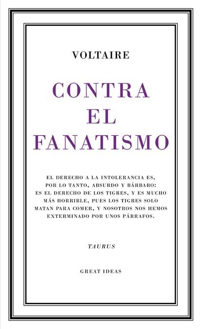 CONTRA EL FANATISMO RELIGIOSO  | 9788430617265 | VOLTAIRE