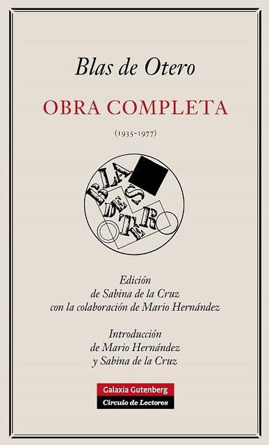 OBRA COMPLETA DE BLAS DE OTERO | 9788481099553 | OTERO, BLAS DE