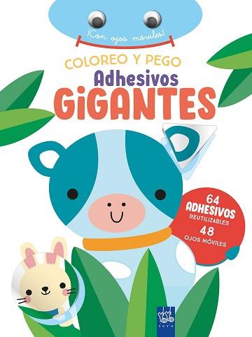 COLOREO Y PEGO ADHESIVOS GIGANTES. VACA | 9788408266372 | YOYO | Llibreria L'Illa - Llibreria Online de Mollet - Comprar llibres online