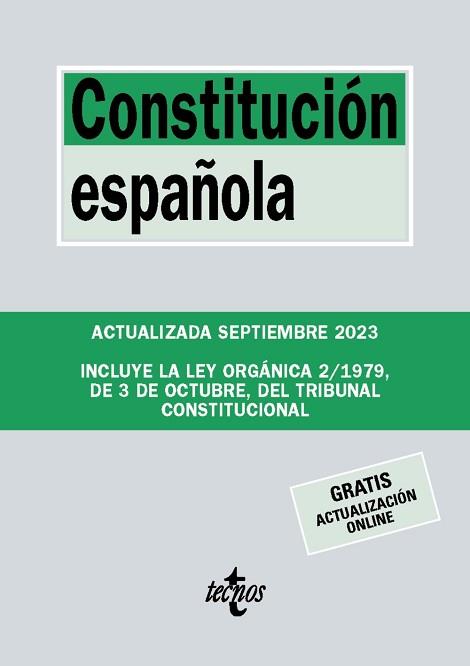 CONSTITUCIÓN ESPAÑOLA | 9788430988365 | EDITORIAL TECNOS | Llibreria L'Illa - Llibreria Online de Mollet - Comprar llibres online
