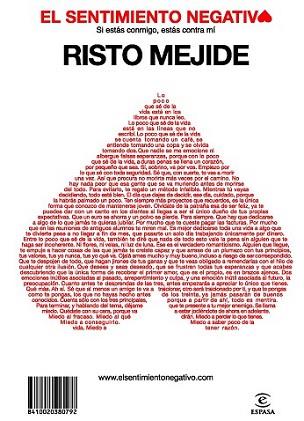 SENTIMIENTO NEGATIVO, EL | 9788467032284 | MEJIDE, RISTO | Llibreria L'Illa - Llibreria Online de Mollet - Comprar llibres online