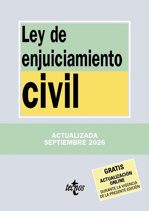 LEY DE ENJUICIAMIENTO CIVIL | 9788430994526 | EDITORIAL TECNOS | Llibreria L'Illa - Llibreria Online de Mollet - Comprar llibres online