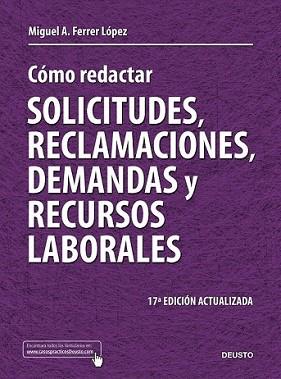 COMO REDACTAR SOLICITUDES, RECLAMACIONES, DEMANDAS | 9788423427710 | MIGUEL ÁNGEL FERRER LÓPEZ