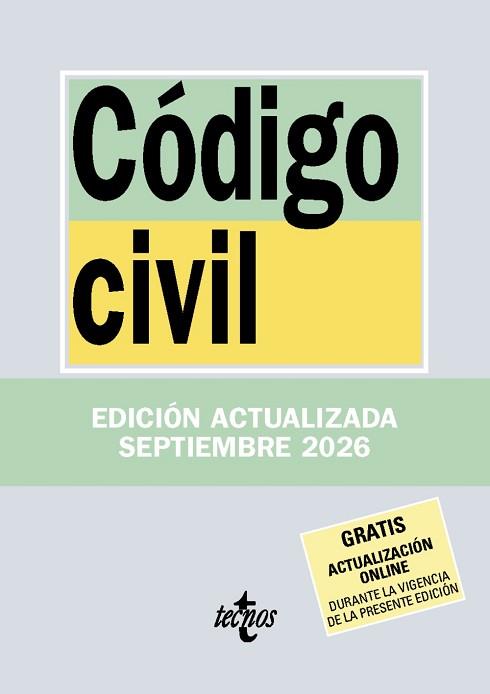 CÓDIGO CIVIL | 9788430994359 | EDITORIAL TECNOS | Llibreria L'Illa - Llibreria Online de Mollet - Comprar llibres online