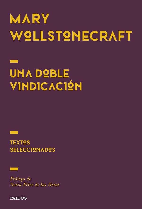 DOBLE VINDICACIÓN, UNA | 9788449345791 | WOLLSTONECRAFT, MARY | Llibreria L'Illa - Llibreria Online de Mollet - Comprar llibres online
