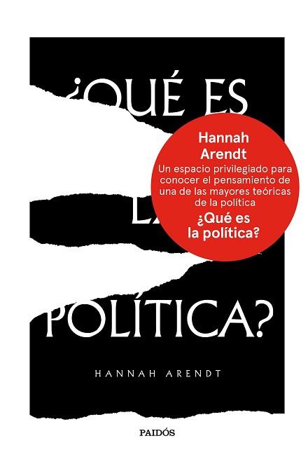 QUÉ ES LA POLÍTICA? | 9788449334382 | ARENDT, HANNAH
