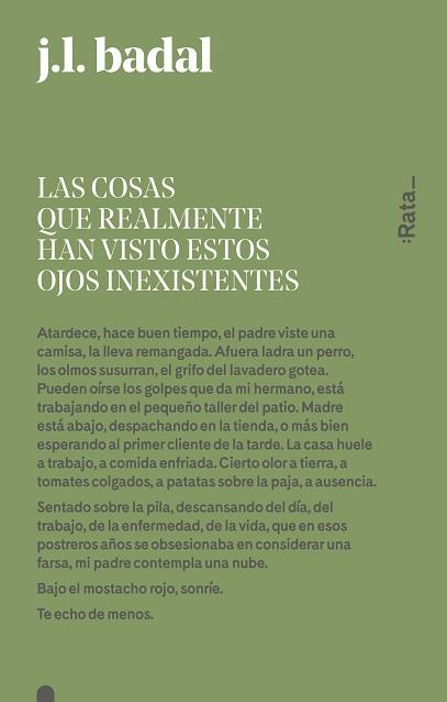COSAS QUE REALMENTE HAN VISTO ESTOS OJOS INEXISTENTES, LAS | 9788416738151 | BADAL, JOSEP LLUÍS | Llibreria L'Illa - Llibreria Online de Mollet - Comprar llibres online