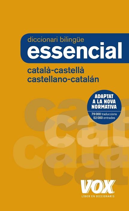 DICCIONARI ESSENCIAL CASTELLANO-CATALÁN / CATALÀ-CASTELLÀ | 9788499742717 | VOX EDITORIAL | Llibreria L'Illa - Llibreria Online de Mollet - Comprar llibres online