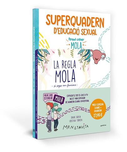 PACK APRÈN AMB MENSTRUITA (LA REGLA MOLA + SUPERQUADERN D'EDUCACIÓ SEXUAL) | 9788419975065 | SALVIA, ANNA | Llibreria L'Illa - Llibreria Online de Mollet - Comprar llibres online