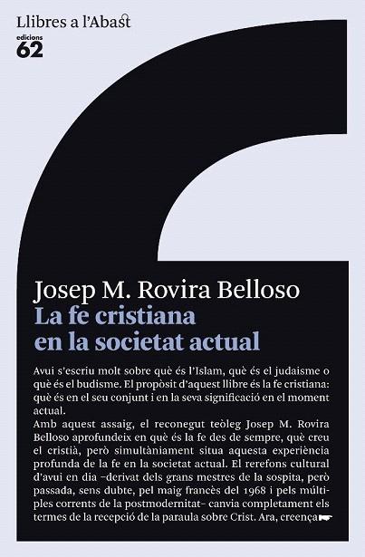 FE CRISTINA A LA SOCIETAT ACTUAL, LA | 9788429763232 | ROVIRA BELLOSO, JOSEP M. | Llibreria L'Illa - Llibreria Online de Mollet - Comprar llibres online