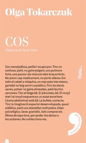 COS | 9788416738496 | TOKARCZUK, OLGA | Llibreria L'Illa - Llibreria Online de Mollet - Comprar llibres online