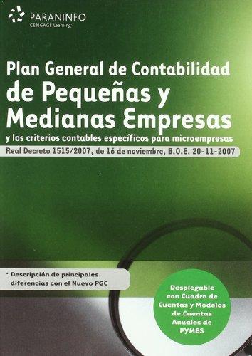 PLAN GENERAL DE CONTABILIDAD DE PEQUEÑAS Y MEDIANAS EMPRESAS | 9788428330220