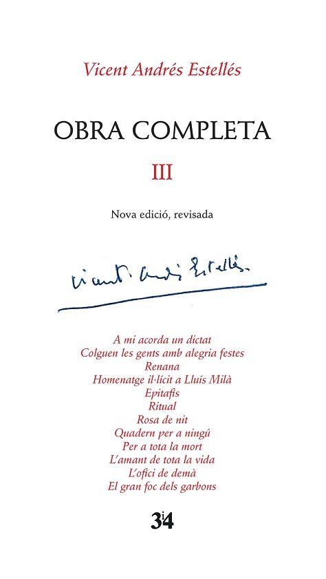 OBRA COMPLETA VOL 3 | 9788416789016 | ANDRÉS ESTELLÉS, VICENT