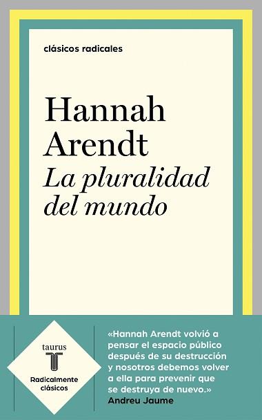 PLURALIDAD DEL MUNDO, LA | 9788430622610 | ARENDT, HANNAH | Llibreria L'Illa - Llibreria Online de Mollet - Comprar llibres online