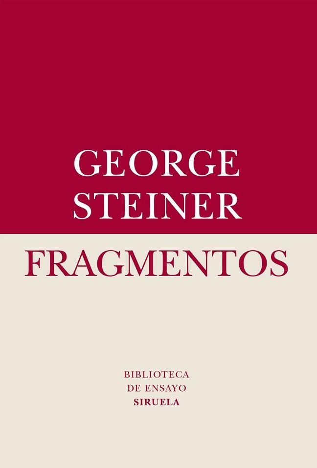 FRAGMENTOS | 9788416396689 | STEINER, GEORGE | Llibreria L'Illa - Llibreria Online de Mollet - Comprar llibres online