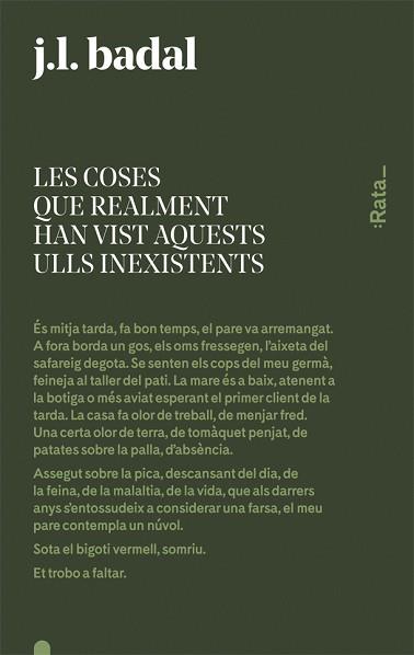 COSES QUE REALMENT HAN VIST AQUESTS ULLS INEXISTENTS, LES | 9788416738144 | BADAL, JOSEP LLUÍS