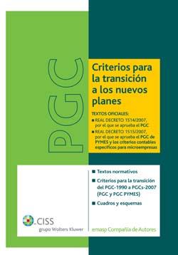 PGC CRITERIOS PARA TRANSICION A LOS NUEVOS PLANES | 9788482356501 | EMASP COMPAÑÍA DE AUTORES | Llibreria L'Illa - Llibreria Online de Mollet - Comprar llibres online