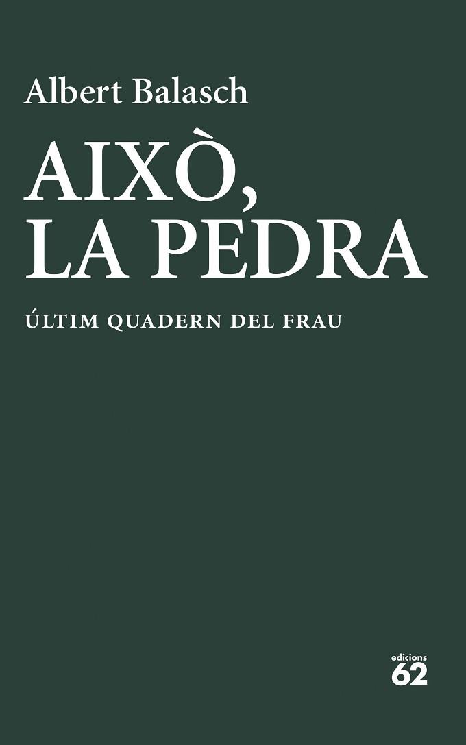 AIXÒ LA PEDRA | 9788429783278 | BALASCH MONTULL, ALBERT | Llibreria L'Illa - Llibreria Online de Mollet - Comprar llibres online