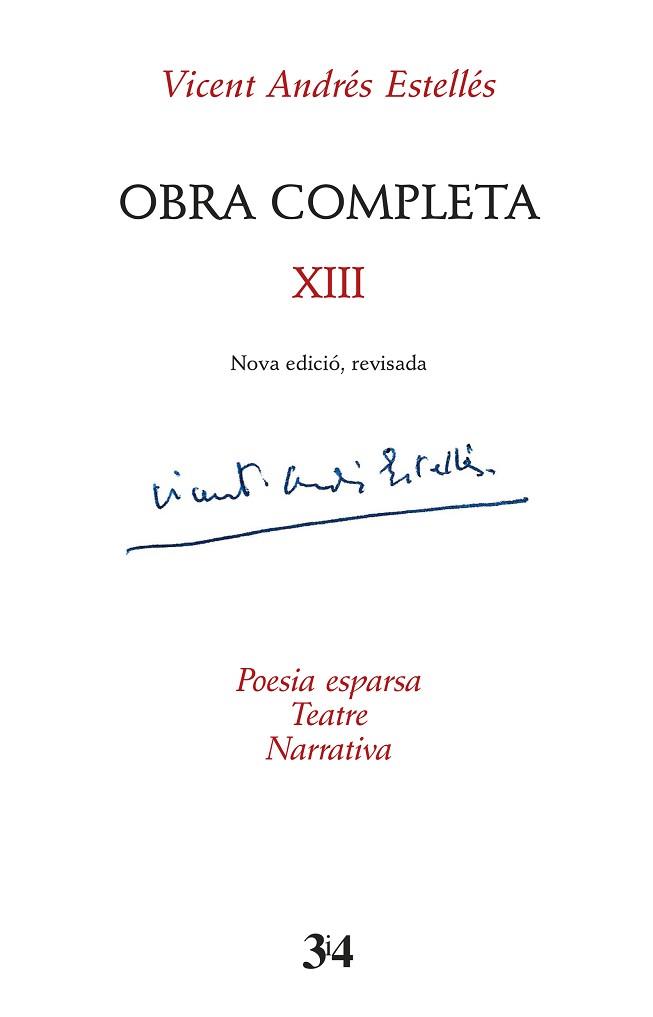 OBRA COMPLETA REVISADA VOLUM 13 | 9788417469979 | ANDRÉS ESTELLÉS, VICENT | Llibreria L'Illa - Llibreria Online de Mollet - Comprar llibres online