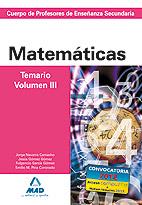 MATEMATICAS TEMARIO 3 | 9788466579315 | GARCIA LUCAS, ISABEL/GOMEZ GOMEZ, JESUS/NAVARRO CAMACHO, JORGE/GARCIA GOMEZ, FULGENCIO/PINA CORONADO
