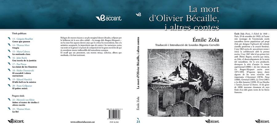 MORT D'OLIVIER BÉCALLE I ALTRES CONTES, LA | 9788493924706 | ZOLA, ÉMILE