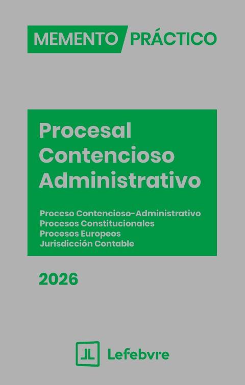 MEMENTO PROCESAL CONTENCIOSO-ADMINISTRATIVO 2026 | 9791387732615 | LEFEBVRE | Llibreria L'Illa - Llibreria Online de Mollet - Comprar llibres online