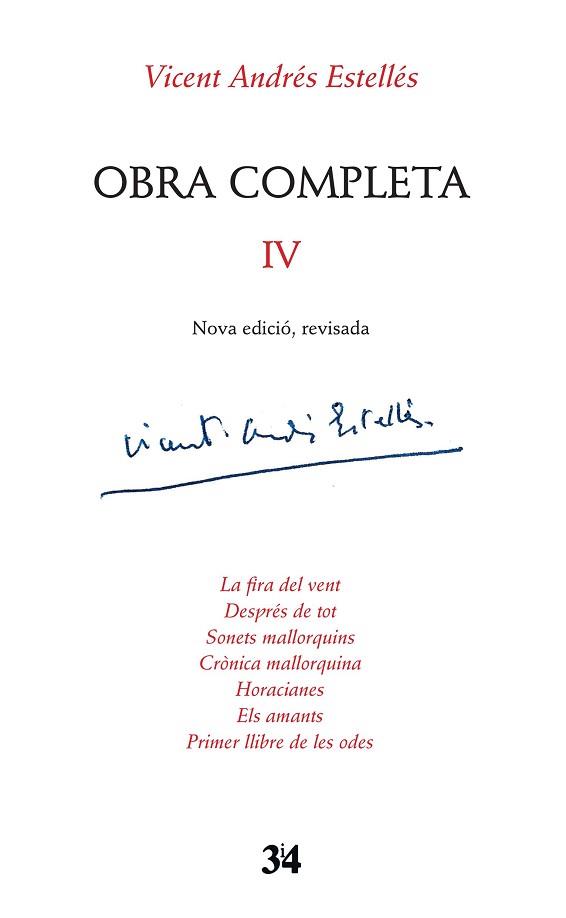 VICENT ANDRÉS ESTELLÉS, VOLUM 4 | 9788416789740 | ANDRÉS ESTELLÉS, VICENT | Llibreria L'Illa - Llibreria Online de Mollet - Comprar llibres online