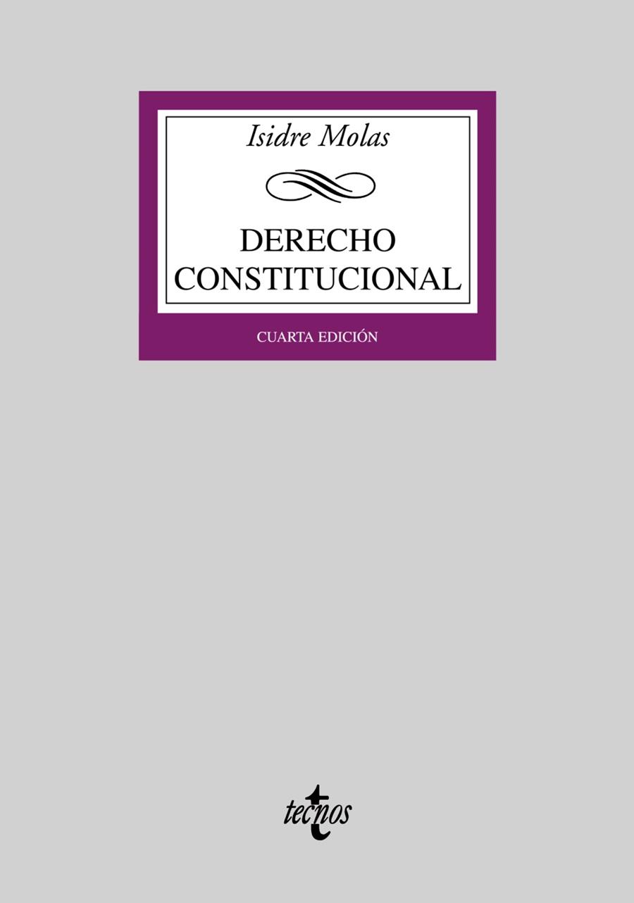 DERECHO CONSTITUCIONAL | 9788430947324 | MOLAS, ISIDRE | Llibreria L'Illa - Llibreria Online de Mollet - Comprar llibres online