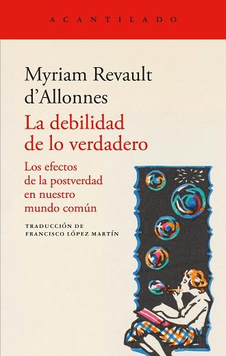 DEBILIDAD DE LO VERDADERO, LA | 9791387964252 | REVAULT D'ALLONNES, MYRIAM | Llibreria L'Illa - Llibreria Online de Mollet - Comprar llibres online