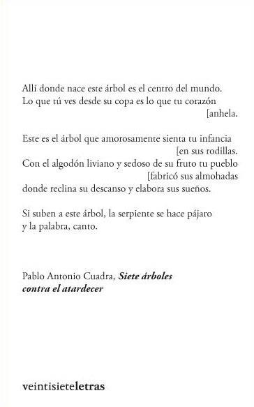 SIETE ÁRBOLES CONTRA EL ATARDECER | 9788492720125 | CUADRA CARDENAL, PABLO ANTONIO | Llibreria L'Illa - Llibreria Online de Mollet - Comprar llibres online