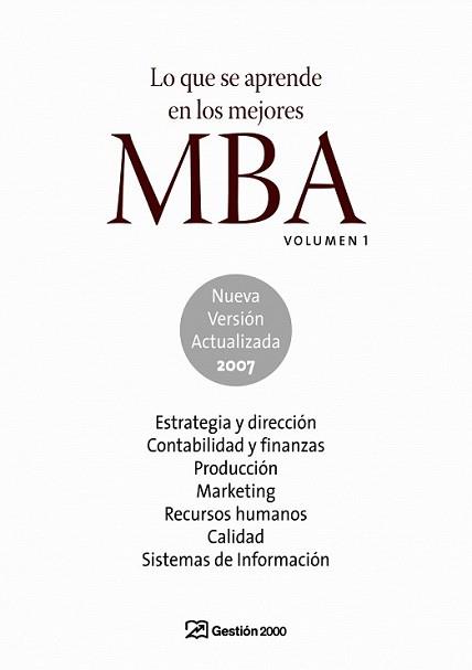 LO QUE SE APRENDE EN LOS MEJORES MBA | 9788496612822 | AA. VV. | Llibreria L'Illa - Llibreria Online de Mollet - Comprar llibres online