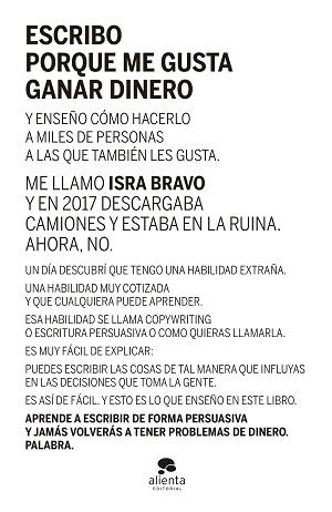 ESCRIBO PORQUE ME GUSTA GANAR DINERO | 9788413441290 | BRAVO, ISRAEL