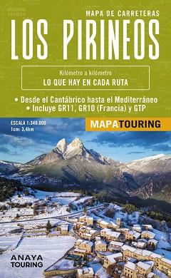 MAPA DE LOS PIRINEOS 1:340.000 -  (DESPLEGABLE) | 9788491587682 | ANAYA TOURING | Llibreria L'Illa - Llibreria Online de Mollet - Comprar llibres online