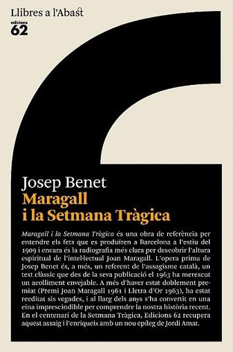 MARAGALL I LA SETMANA TRAGICA | 9788429763089 | BENET, JOSEP