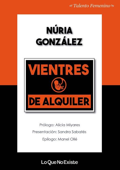 VIENTRES DE ALQUILER | 9788494930133 | GONZÁLEZ LÓPEZ, NÚRIA | Llibreria L'Illa - Llibreria Online de Mollet - Comprar llibres online