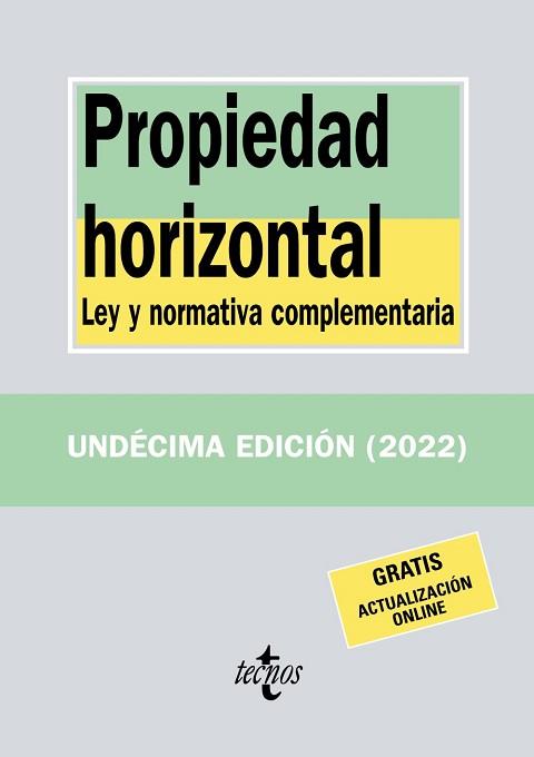 PROPIEDAD HORIZONTAL | 9788430985548 | EDITORIAL TECNOS | Llibreria L'Illa - Llibreria Online de Mollet - Comprar llibres online