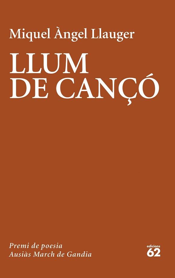 LLUM DE CANÇÓ | 9788429779981 | LLAUGER ROSSELLÓ, MIQUEL ÀNGEL | Llibreria L'Illa - Llibreria Online de Mollet - Comprar llibres online