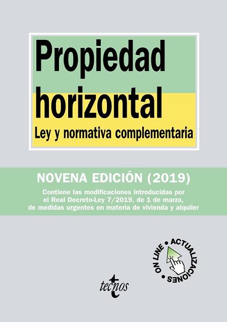 PROPIEDAD HORIZONTAL | 9788430976881 | EDITORIAL TECNOS | Llibreria L'Illa - Llibreria Online de Mollet - Comprar llibres online