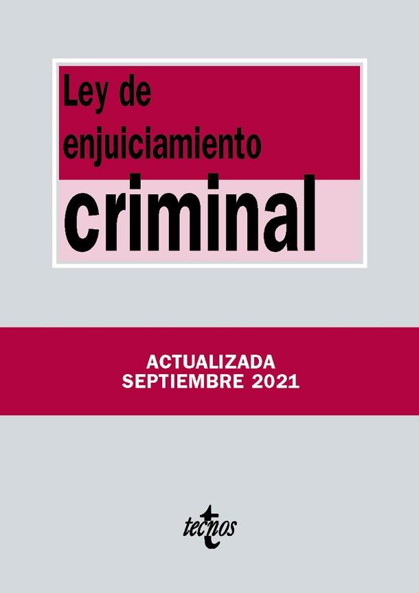 LEY DE ENJUICIAMIENTO CRIMINAL | 9788430982820 | EDITORIAL TECNOS