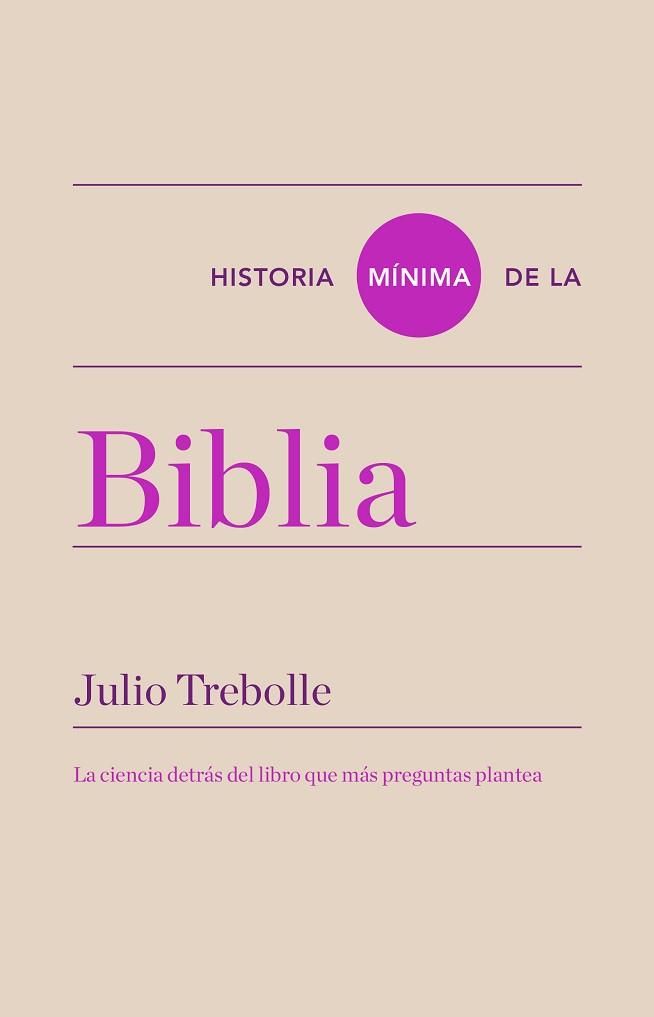 HISTORIA MÍNIMA DE LA BIBLIA | 9788418895081 | TREBOLLE, JULIO | Llibreria L'Illa - Llibreria Online de Mollet - Comprar llibres online