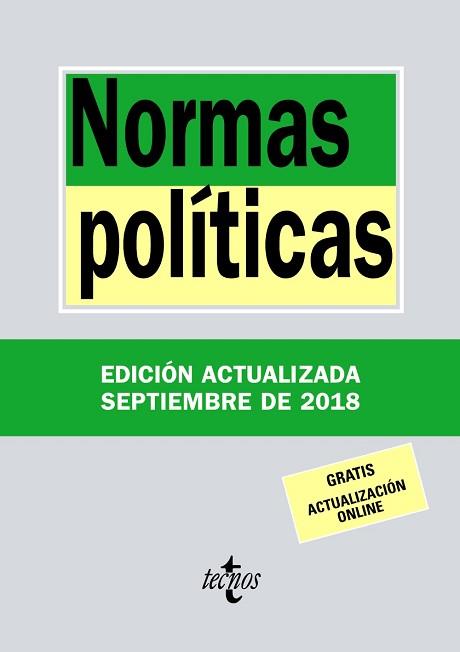 NORMAS POLÍTICAS | 9788430975075 | EDITORIAL TECNOS | Llibreria L'Illa - Llibreria Online de Mollet - Comprar llibres online