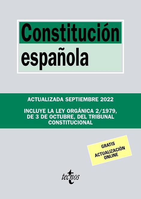 CONSTITUCIÓN ESPAÑOLA | 9788430985661 | EDITORIAL TECNOS | Llibreria L'Illa - Llibreria Online de Mollet - Comprar llibres online